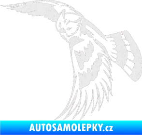 Samolepka Predators 081 levá sova Ultra Metalic bílá