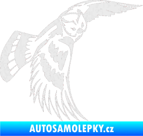 Samolepka Predators 081 pravá sova Ultra Metalic bílá