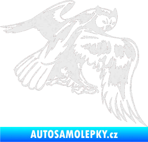 Samolepka Predators 100 pravá sova Ultra Metalic bílá