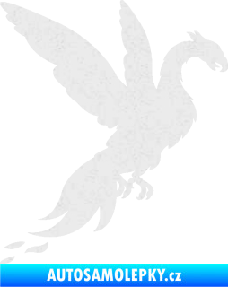 Samolepka Pták Fénix 001 pravá Ultra Metalic bílá
