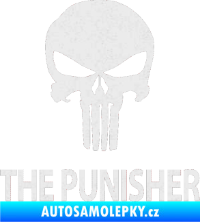 Samolepka Punisher 002 s nápisem Ultra Metalic bílá