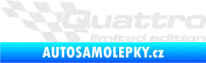 Samolepka Quattro limited edition levá Ultra Metalic bílá