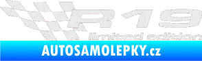 Samolepka R19 limited edition levá Ultra Metalic bílá