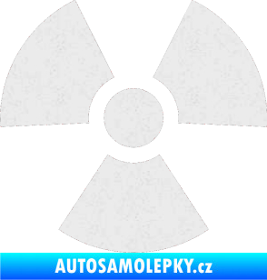 Samolepka Radioactive 001 radiace Ultra Metalic bílá