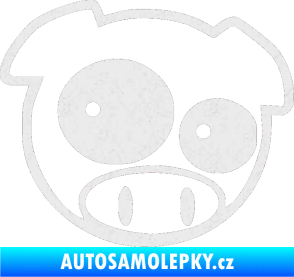 Samolepka Rally pig 001 pravá Ultra Metalic bílá