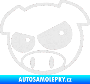 Samolepka Rally pig 002 levá Ultra Metalic bílá