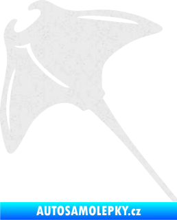 Samolepka Rejnok 004  levá manta Ultra Metalic bílá