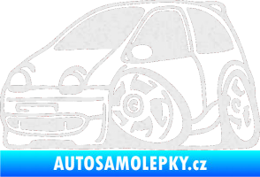 Samolepka Renault Twingo karikatura levá Ultra Metalic bílá