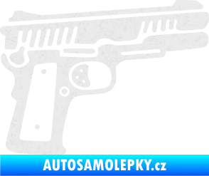 Samolepka Revolver 003 pravá Ultra Metalic bílá