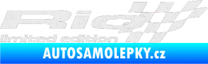 Samolepka Rio limited edition pravá Ultra Metalic bílá
