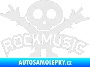 Samolepka Rock music fanda Ultra Metalic bílá