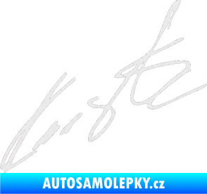 Samolepka Podpis Roman Kresta  Ultra Metalic bílá