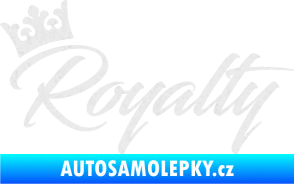 Samolepka Royalty s korunkou nápis Ultra Metalic bílá