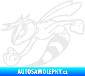 Samolepka Rozzuřená vosa 001 levá Ultra Metalic bílá