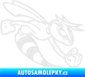 Samolepka Rozzuřená vosa 001 pravá Ultra Metalic bílá