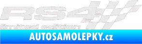 Samolepka RS4 limited edition pravá Ultra Metalic bílá
