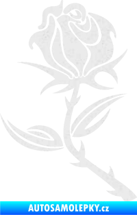Samolepka Růže 002 levá Ultra Metalic bílá