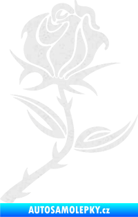 Samolepka Růže 002 pravá Ultra Metalic bílá