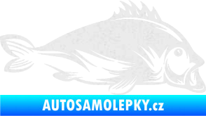Samolepka Ryba 003 pravá Ultra Metalic bílá