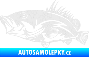 Samolepka Ryba 004 levá Ultra Metalic bílá