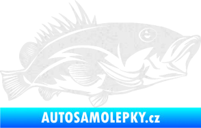 Samolepka Ryba 004 pravá Ultra Metalic bílá