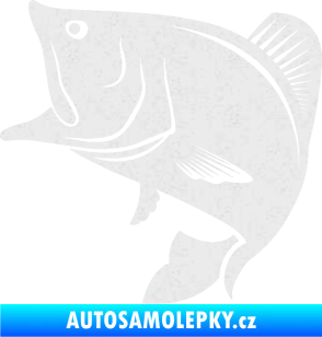Samolepka Ryba 009 levá Ultra Metalic bílá