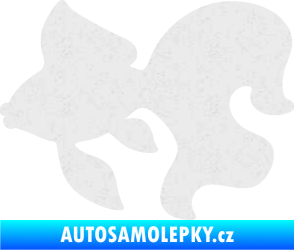 Samolepka Ryba 019 levá závojnatka Ultra Metalic bílá