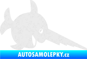 Samolepka Ryba 023 piloun pravá Ultra Metalic bílá