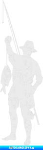 Samolepka Rybář 012 levá Ultra Metalic bílá