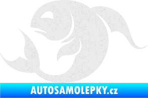 Samolepka Ryby 002 levá Ultra Metalic bílá
