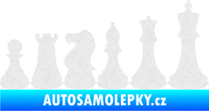 Samolepka Šachy 001 pravá Ultra Metalic bílá