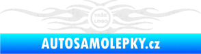 Samolepka Samolepka na zadní sklo plameny se znakem Ultra Metalic bílá