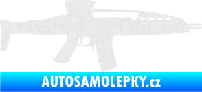 Samolepka Samopal 002 pravá Ultra Metalic bílá