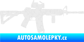 Samolepka Samopal 003 pravá Ultra Metalic bílá