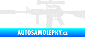 Samolepka Samopal 006 levá Ultra Metalic bílá