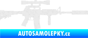 Samolepka Samopal 006 pravá Ultra Metalic bílá