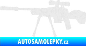 Samolepka Samopal 008 levá Ultra Metalic bílá