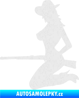 Samolepka Sexy country girl levá Ultra Metalic bílá