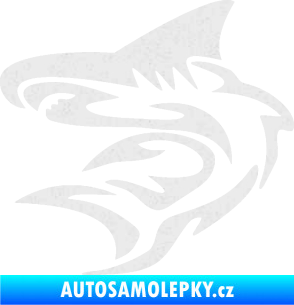 Samolepka Shark 002 levá Ultra Metalic bílá