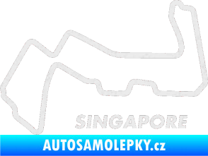 Samolepka Okruh Singapore Ultra Metalic bílá