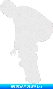 Samolepka Skateboard 003 levá Ultra Metalic bílá