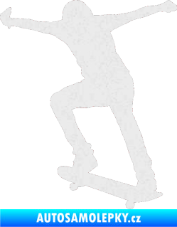 Samolepka Skateboard 006 levá Ultra Metalic bílá