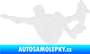 Samolepka Skateboard 007 levá Ultra Metalic bílá