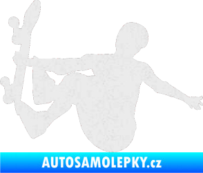 Samolepka Skateboard 008 levá Ultra Metalic bílá