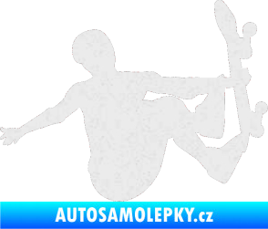 Samolepka Skateboard 008 pravá Ultra Metalic bílá