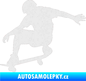 Samolepka Skateboard 012 levá Ultra Metalic bílá