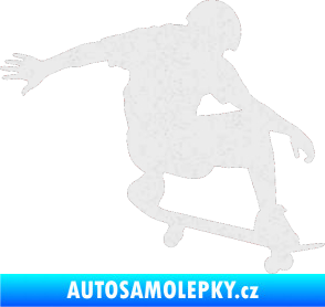 Samolepka Skateboard 012 pravá Ultra Metalic bílá