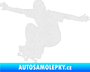 Samolepka Skateboard 014 levá Ultra Metalic bílá