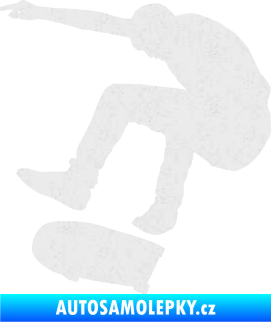Samolepka Skateboard 018 levá Ultra Metalic bílá