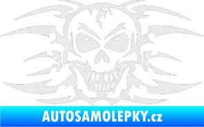 Samolepka Skeleton - lebka Ultra Metalic bílá